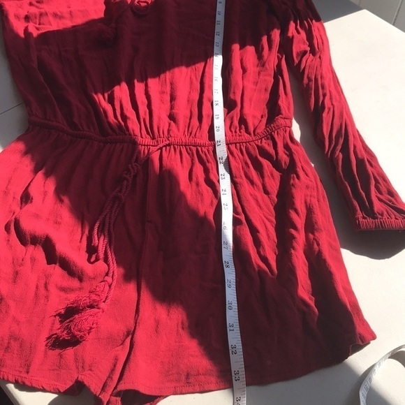 JACK by BB Dakota red long sleeve romper size Medium - Picture 10 of 12
